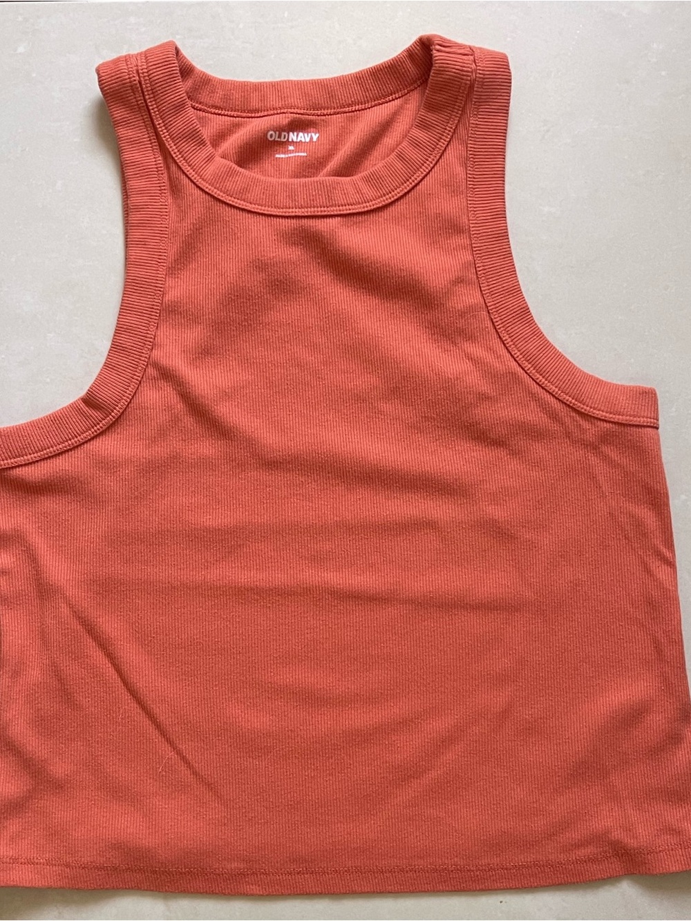 Old Navy Ribbed Tank Top - Coral Orange size XL
